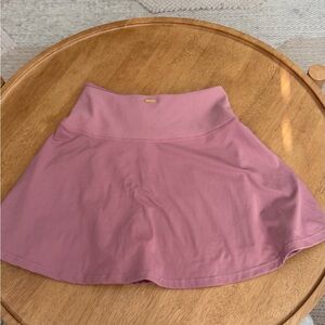 l*space Mauve Ruched Front V-Neck Crop Top & Skort set